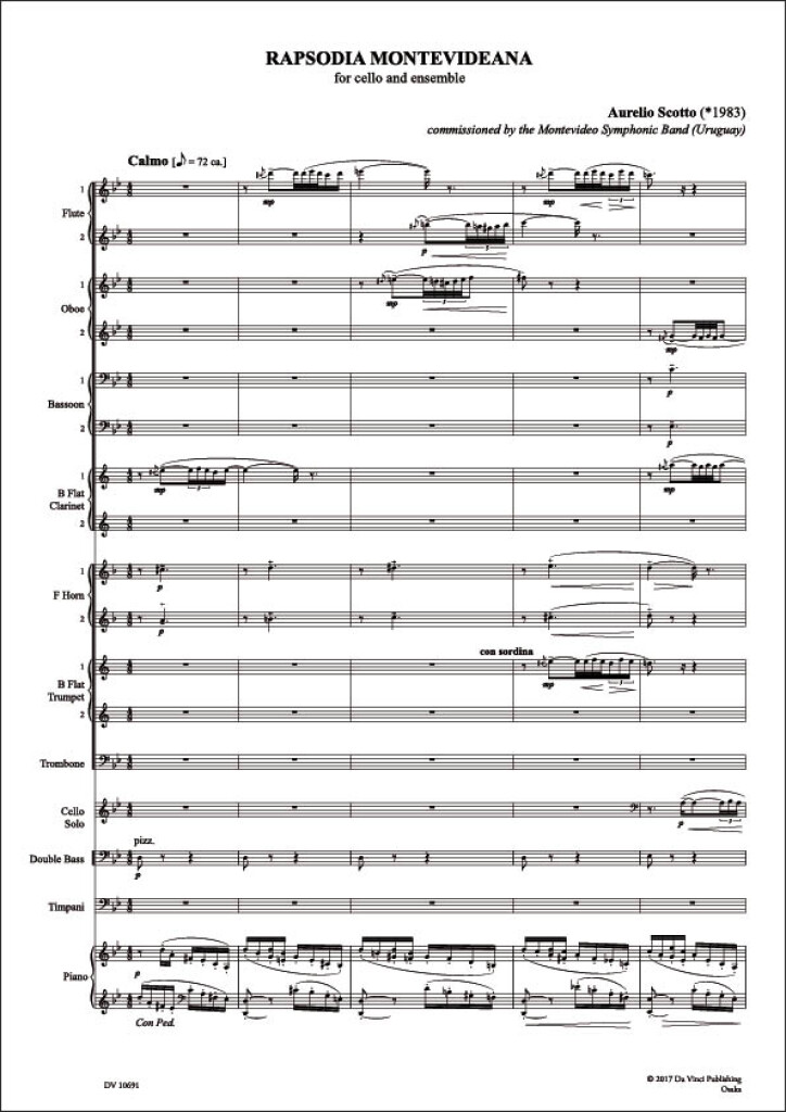 Rapsodia Montevideana, for Cello and Orchestra